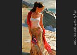 girl with bougainvillea